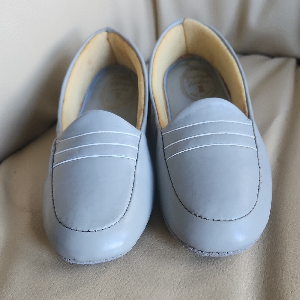 S65  Kids Slippers Felt sole Sponge interior White stripe design Made in France